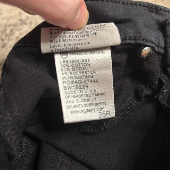 Adriano Goldschmied The Legging Ankle Black Super Skinny Ankle Jeans Size 25 - Picture 9 of 9